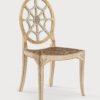 Aquileia Chair Ivory & Gold Side
