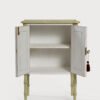 Lombardia Bamboo Nightstand Cabinet Corals 02