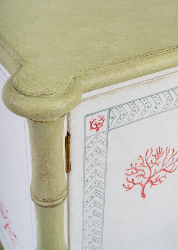 Lombardia Bamboo Nightstand Cabinet Corals 04
