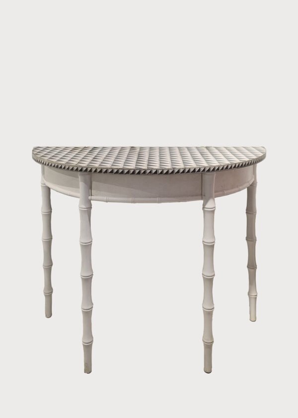 Ravenna Table Demilune Bamboo Chequered