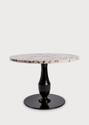 Santo Stefano Table Round Black And Chalky White Mau02347 01