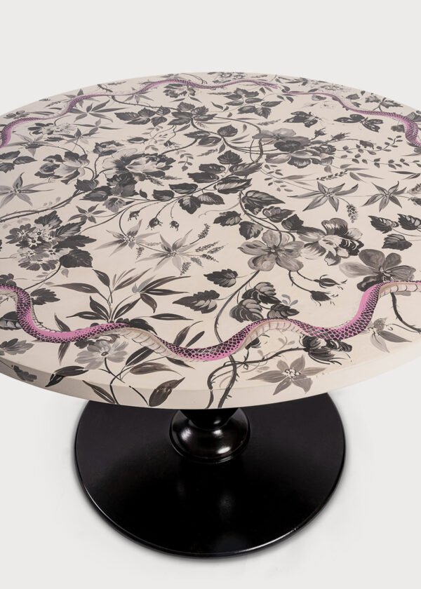Santo Stefano Table Round Black And Chalky White Mau02347 02